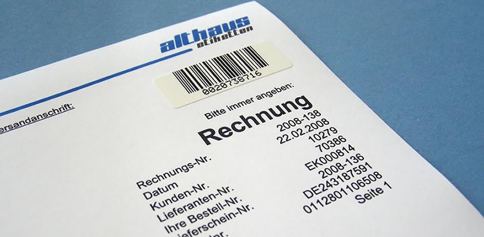 Etiketten zur Dokumentenarchivierung