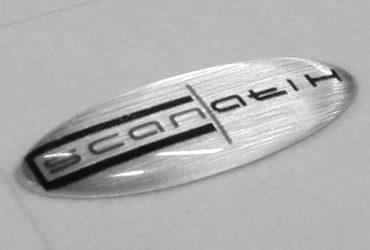 Individuell geformter 3D Doming Firmenaufkleber
